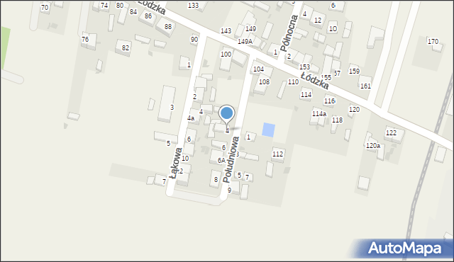 Gajkowice, Południowa, 4, mapa Gajkowice