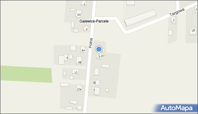 Galewice, Polna, 3, mapa Galewice