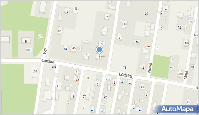 Gałków Mały, Północna, 1, mapa Gałków Mały