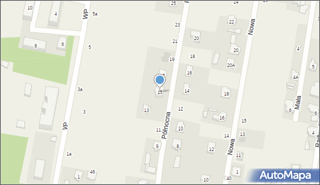 Gałków Mały, Północna, 15, mapa Gałków Mały