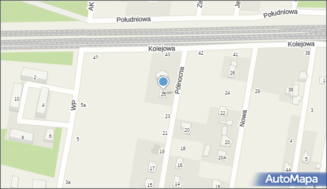 Gałków Mały, Północna, 25, mapa Gałków Mały