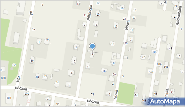 Gałków Mały, Północna, 6, mapa Gałków Mały