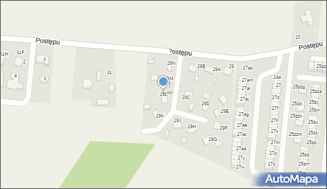 Garbatka, Postępu, 29L, mapa Garbatka