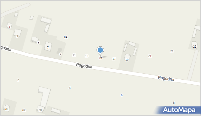 Garbów, Pogodna, 15, mapa Garbów