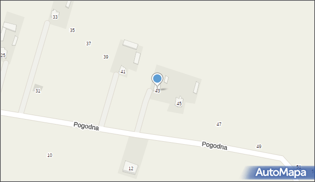 Garbów, Pogodna, 43, mapa Garbów