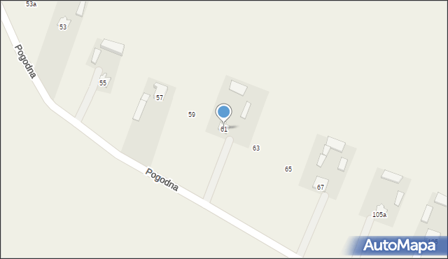 Garbów, Pogodna, 61, mapa Garbów