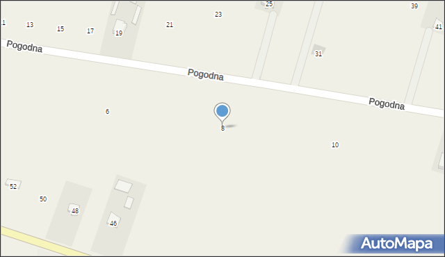 Garbów, Pogodna, 8, mapa Garbów