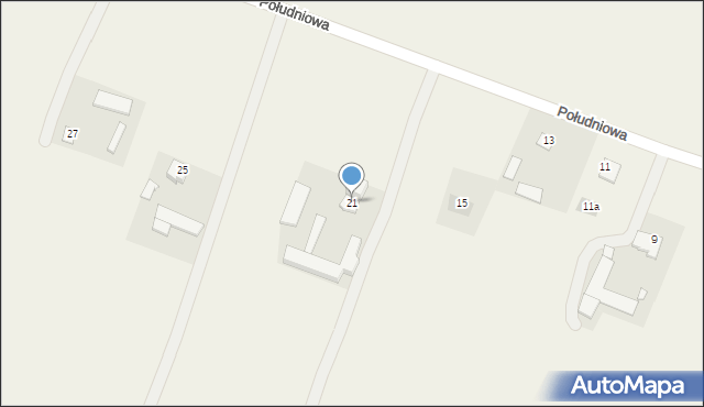 Garbów, Południowa, 21, mapa Garbów