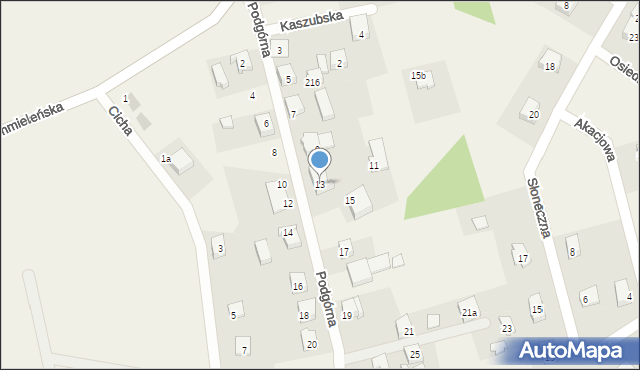 Garcz, Podgórna, 13, mapa Garcz
