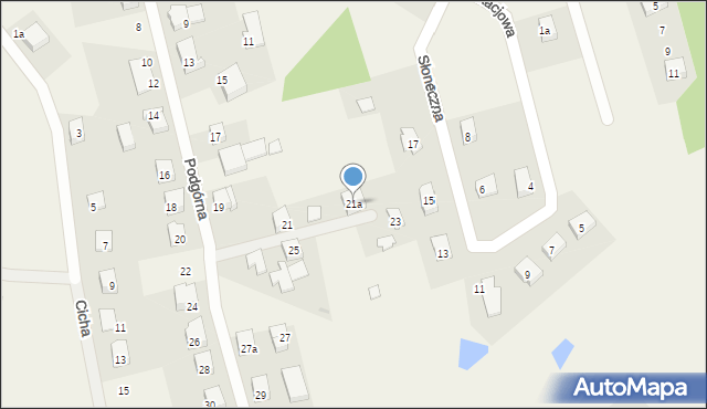 Garcz, Podgórna, 21a, mapa Garcz