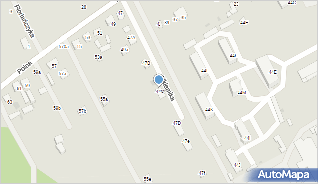 Garwolin, Polna, 47C, mapa Garwolin