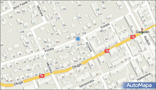 Garwolin, Polska, 13, mapa Garwolin