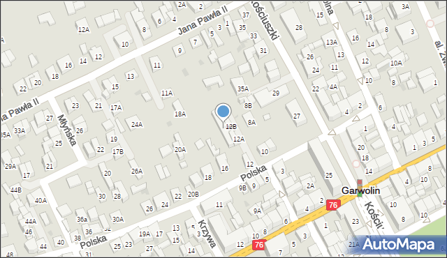 Garwolin, Polska, 14a, mapa Garwolin