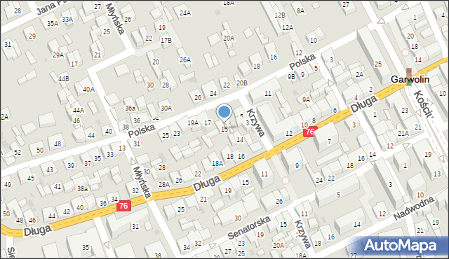 Garwolin, Polska, 15, mapa Garwolin