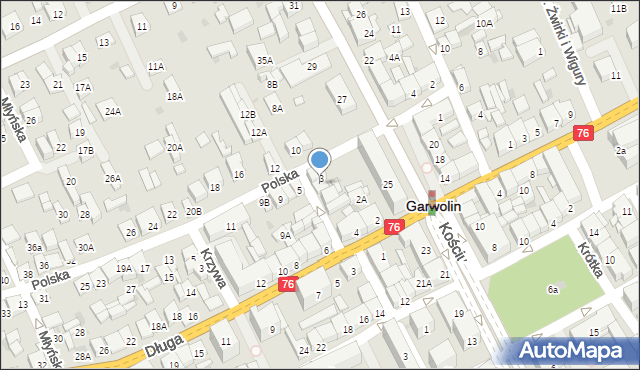 Garwolin, Polska, 3a, mapa Garwolin