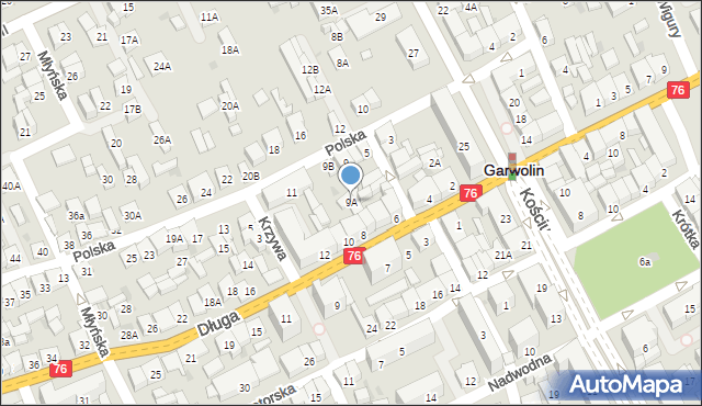 Garwolin, Polska, 9A, mapa Garwolin