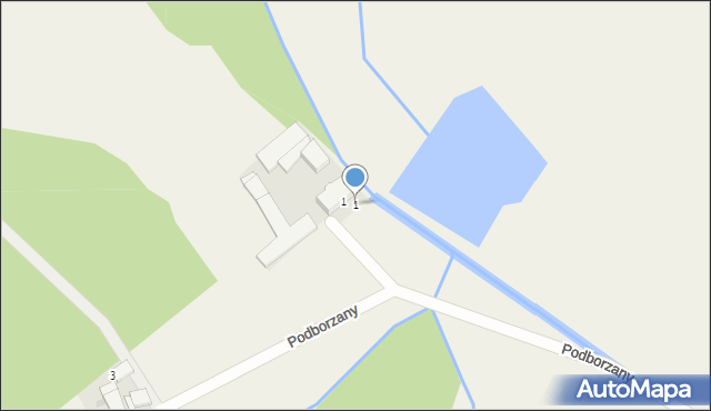 Gąsiorowice, Podborzany, 1, mapa Gąsiorowice