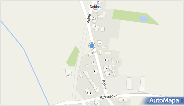 Gąsiorowice, Polna, 5, mapa Gąsiorowice