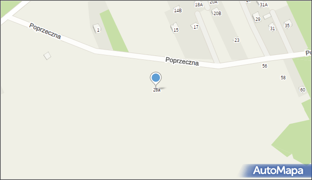 Gąsiorowo, Poprzeczna, 28a, mapa Gąsiorowo