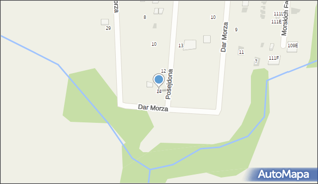 Gąski, Posejdona, 14, mapa Gąski