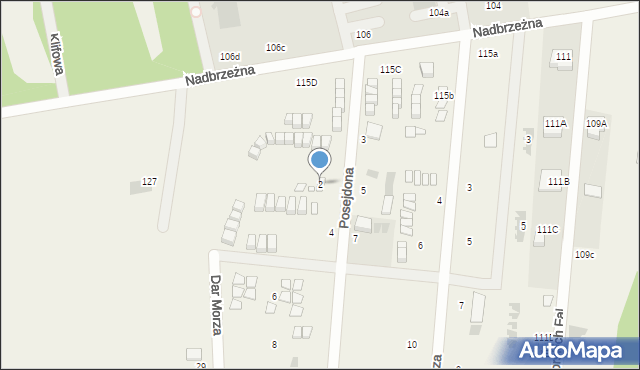 Gąski, Posejdona, 2, mapa Gąski