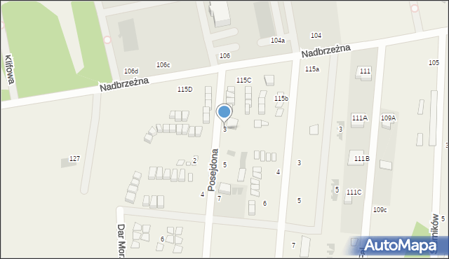 Gąski, Posejdona, 3, mapa Gąski