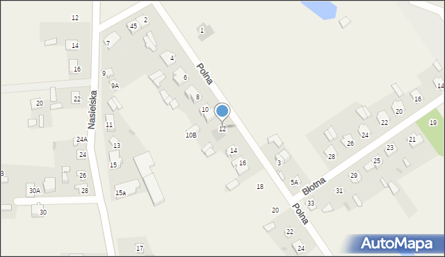 Gąsocin, Polna, 12, mapa Gąsocin