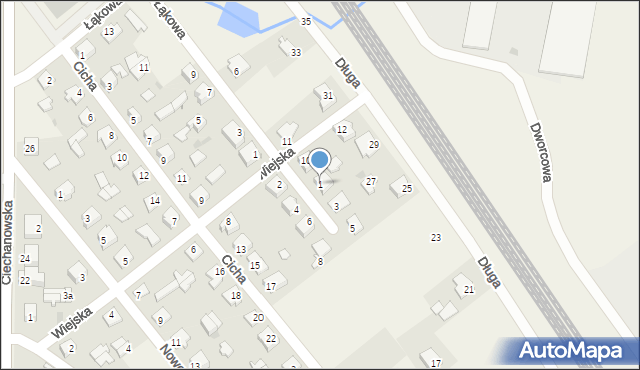 Gąsocin, Porzeczkowa, 1, mapa Gąsocin