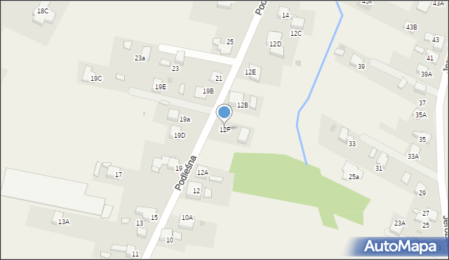 Gaszowice, Podleśna, 12F, mapa Gaszowice