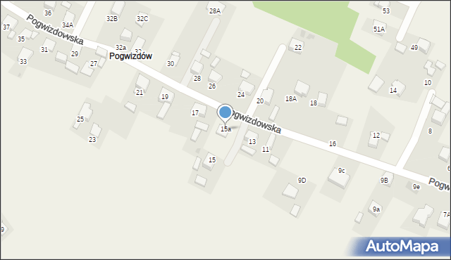 Gaszowice, Pogwizdowska, 15a, mapa Gaszowice