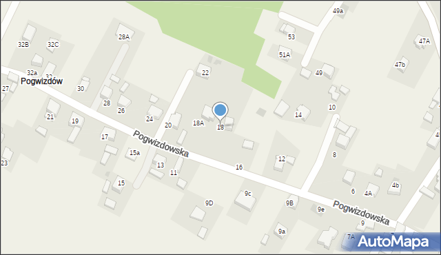 Gaszowice, Pogwizdowska, 18, mapa Gaszowice