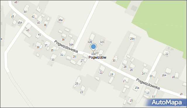 Gaszowice, Pogwizdowska, 32a, mapa Gaszowice