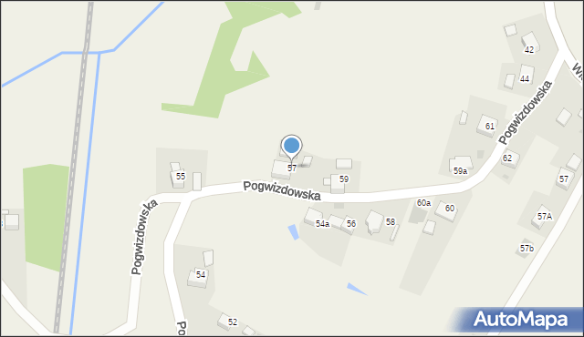 Gaszowice, Pogwizdowska, 57, mapa Gaszowice