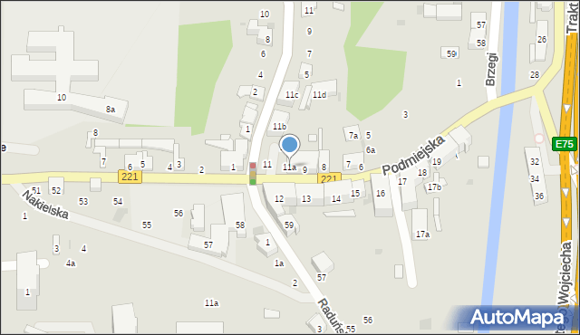 Gdańsk, Podmiejska, 11a, mapa Gdańska