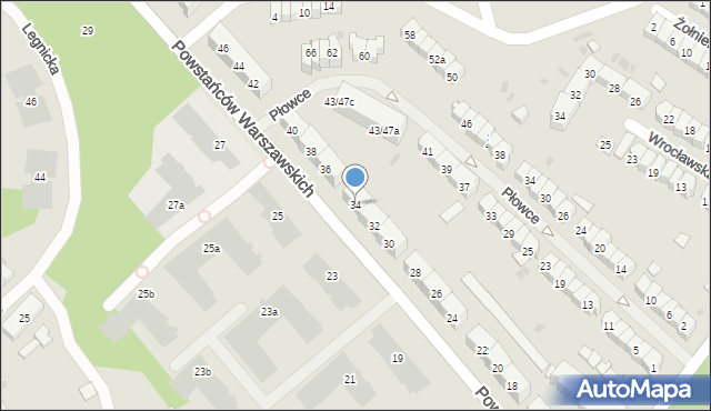 Gdańsk, Powstańców Warszawskich, 34, mapa Gdańska