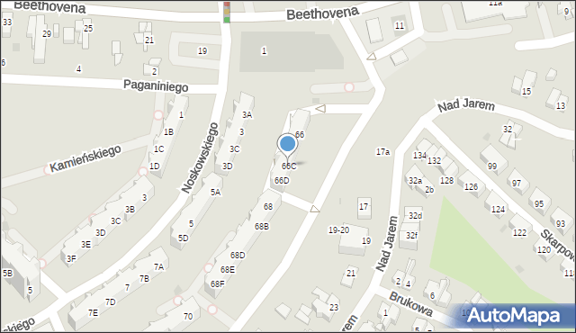 Gdańsk, Powstańców Warszawskich, 66C, mapa Gdańska
