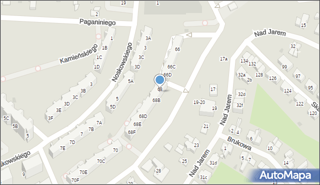 Gdańsk, Powstańców Warszawskich, 68A, mapa Gdańska