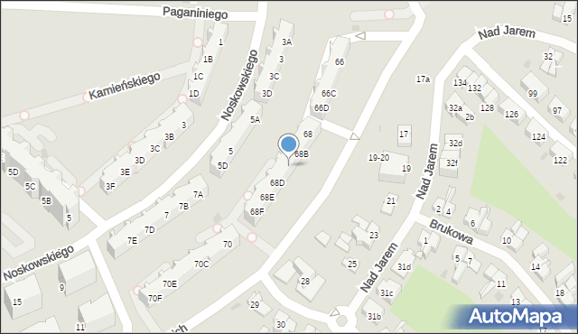 Gdańsk, Powstańców Warszawskich, 68C, mapa Gdańska