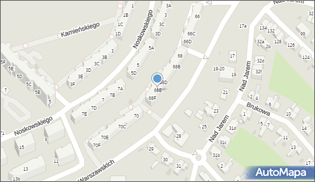 Gdańsk, Powstańców Warszawskich, 68E, mapa Gdańska