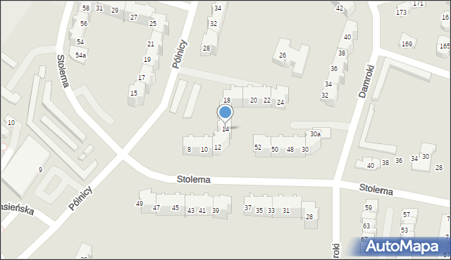 Gdańsk, Pólnicy, 14, mapa Gdańska