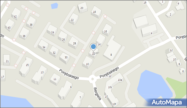 Gdańsk, Porębskiego Kazimierza, wadm., 12, mapa Gdańska