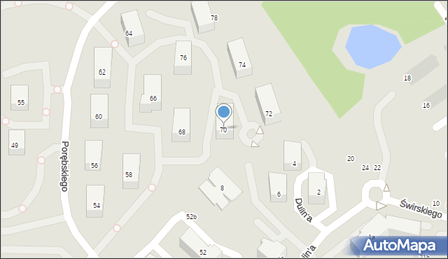 Gdańsk, Porębskiego Kazimierza, wadm., 70, mapa Gdańska