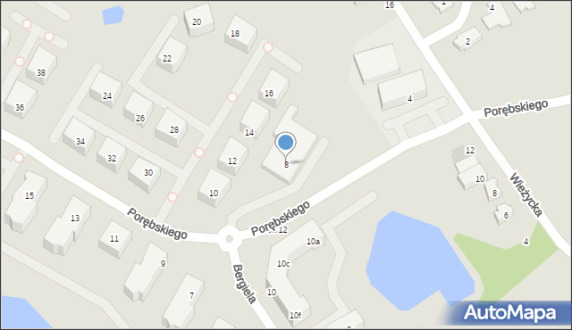 Gdańsk, Porębskiego Kazimierza, wadm., 8, mapa Gdańska