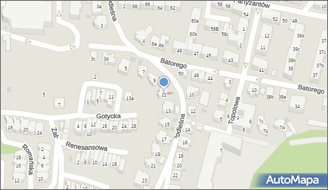 Gdańsk, Podleśna, 11, mapa Gdańska