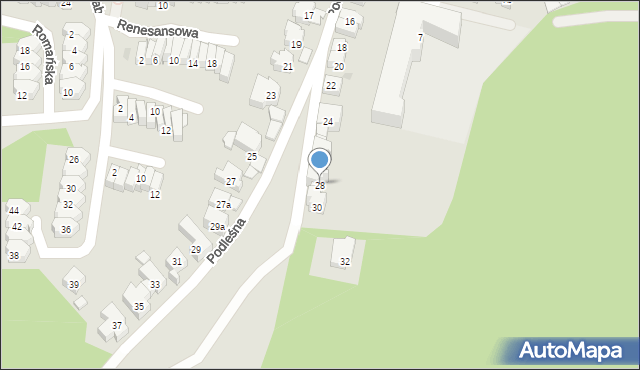 Gdańsk, Podleśna, 28, mapa Gdańska