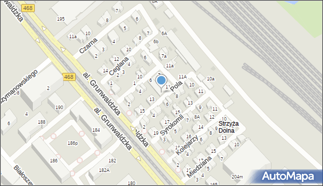 Gdańsk, Pola Wincentego, 12, mapa Gdańska