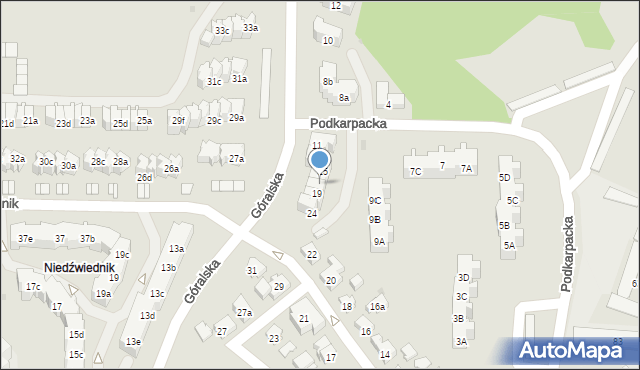 Gdańsk, Podkarpacka, 17, mapa Gdańska