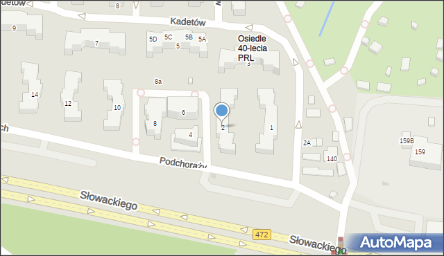Gdańsk, Podchorążych, 2, mapa Gdańska