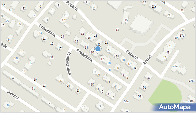 Gdańsk, Posejdona, 14, mapa Gdańska