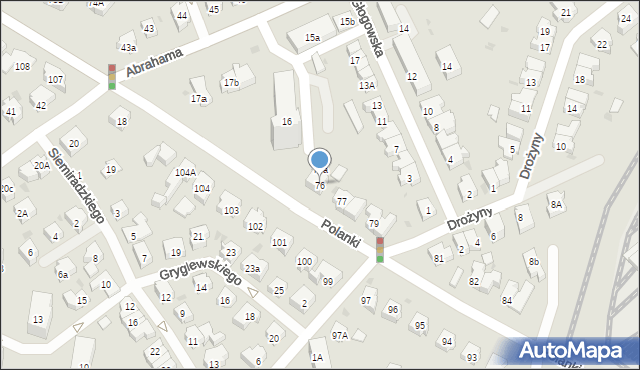 Gdańsk, Polanki, 76, mapa Gdańska